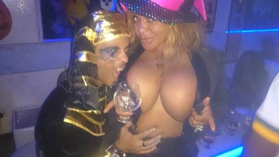 Orjiakor Parties Bra-less At Halloween Party