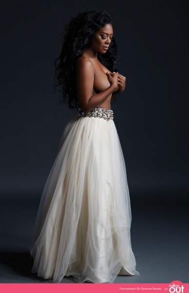 Former Miss USA Kenya Moore Goes Topless for RollingOut Magazine