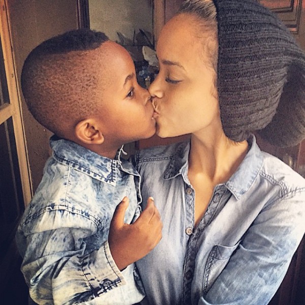 Ice Prince & Samantha Walsh Give His Son Jamal Birthday Kisses