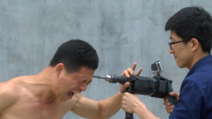 Shaolin Kung-Fu Master Uses Electric Drill on His Skull (GRAPHIC VIDEO)