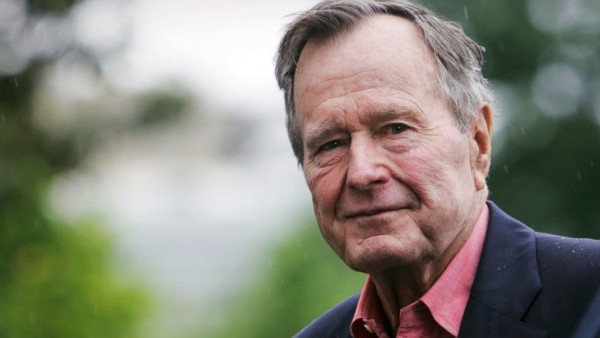 Former U.S President George H.W. Bush Falls & Breaks Neck