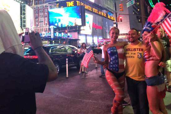 Why One Woman Poses Topless in Times Square