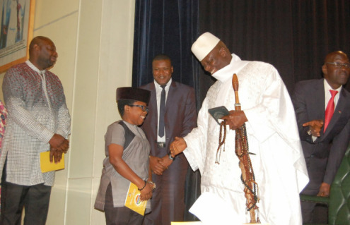 Chinedu Ikedieze, Osita Iheme, Patience Ozokwor Get Land Gifts From Gambian President