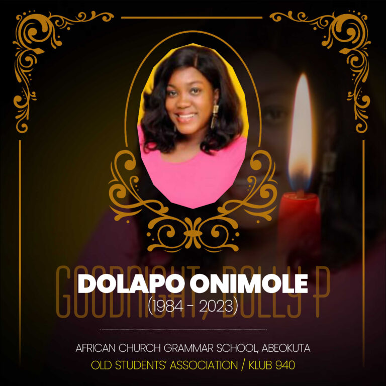 Afrograms Klub 940 Mourns Dolapo Onimole