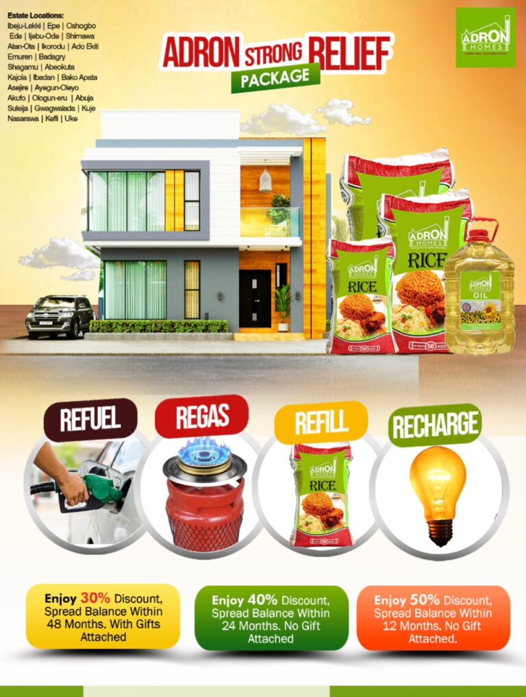 Adron Homes Tackling Nigeria’s Leading Challenge of Housing Deficiency, Gives Succour to Tinubu Initiative
