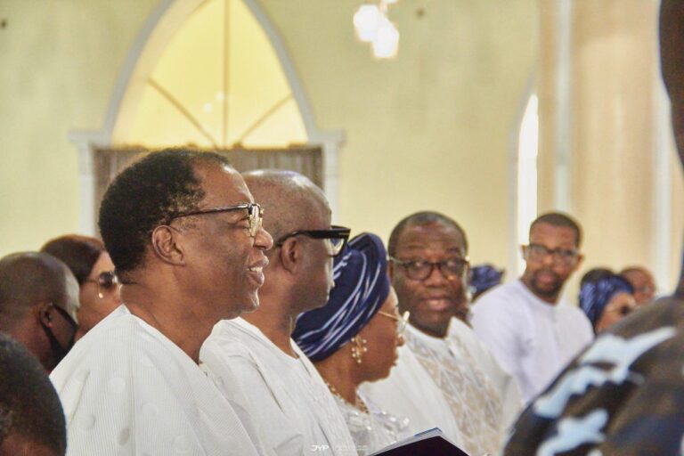 Senator Gbenga Daniel Pays Respect at Late Governor Akeredolu’s Burial Ceremony [Photos]