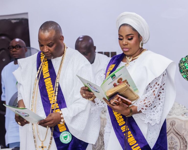 CAN Inducts Aare Adetola and Yeye Aderonke as Otun Asiwaju and Yeye Otun Asiwaju Onigbagbo of Remo Land