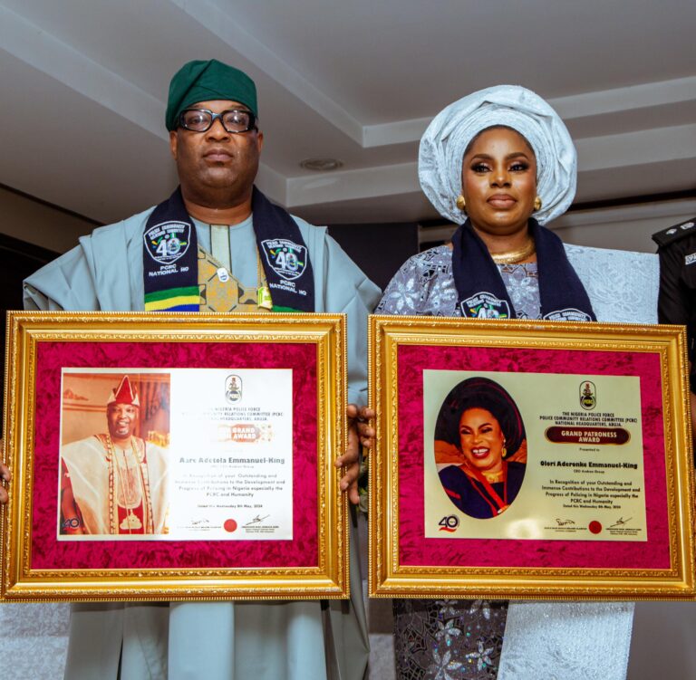 PCRC Decorates Aare Adetola Emmanuelking and Wife Yeye Aderonke As Golden Grand National Patron/Matron, Marks 40th Anniversary 