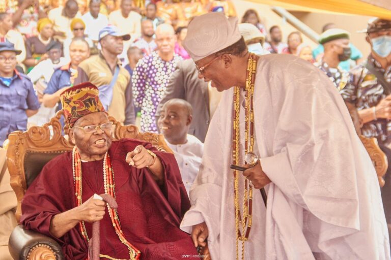 Otunba Gbenga Daniel Congratulates Oba Adetona on 65th Coronation Anniversary