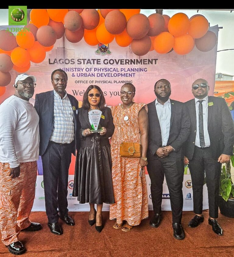 Lagos State Government Honours Adron Homes For Contributions To Sustainable Urban Development