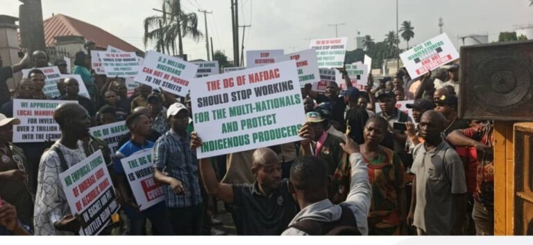Consumer Groups Protest NAFDAC in Lagos Over Planned Enforcement of Sachet Alcohol Ban