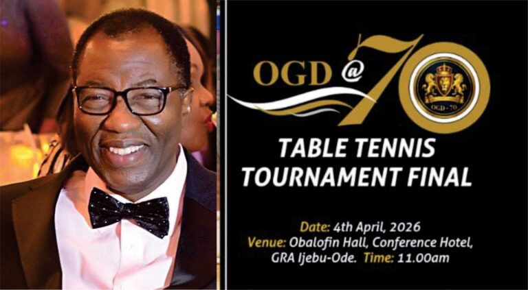 OGD at 70: Senator Gbenga Daniel Sets Stage for Grand Table Tennis Final in Ijebu-Ode