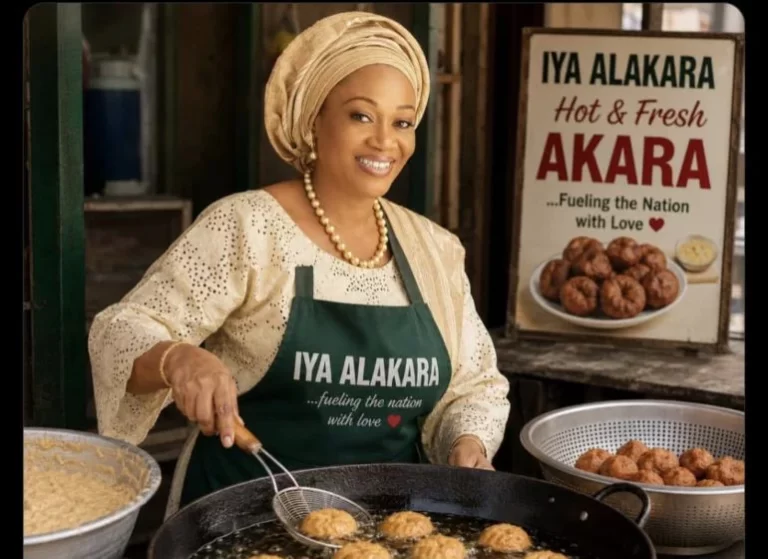 Presidency’s AI Image of Remi Tinubu Selling Akara Sparks Fresh Online Backlash