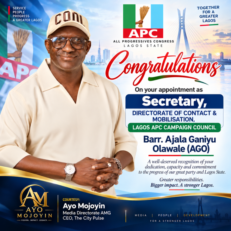 Veteran Organiser Ajala Ganiyu Olawale Appointed Secretary in Lagos APC Contact Directorate