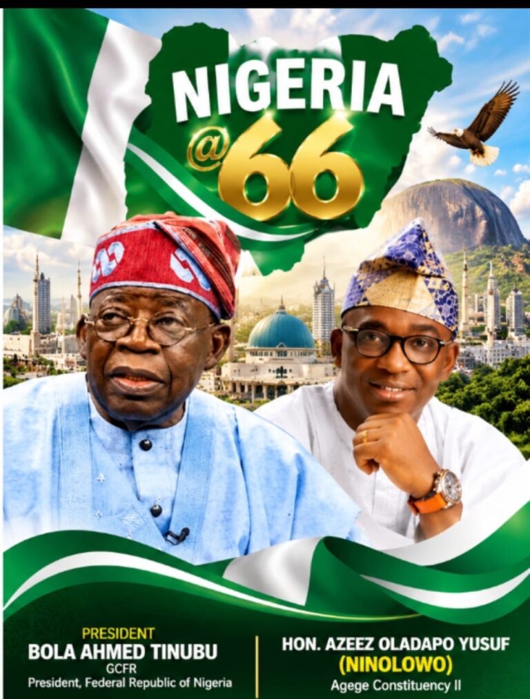 Nigeria @66: Ninolowo Salutes Tinubu, Sanwo-Olu, Urges Hope and Unity
